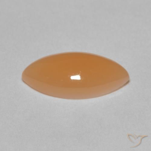 Pierre de lune Medium Light-Orange naturelle Marquise, 2.66 ct, Translucide