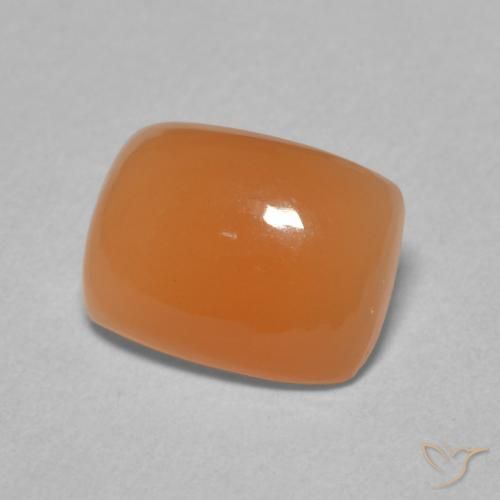 Pierre de lune Orange clair naturelle Coussin, 2.08 ct, Translucide