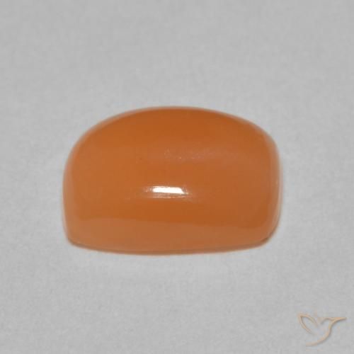 Pierre de lune Orange clair naturelle Coussin, 2.08 ct, Translucide