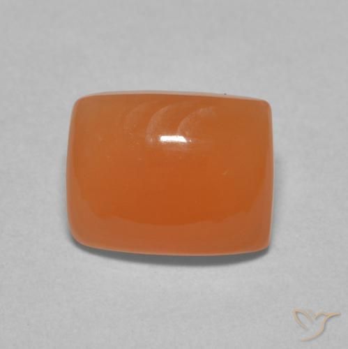 2.07ct Naturel Orange rougeâtre Pierre de lune, Coussin, Translucide