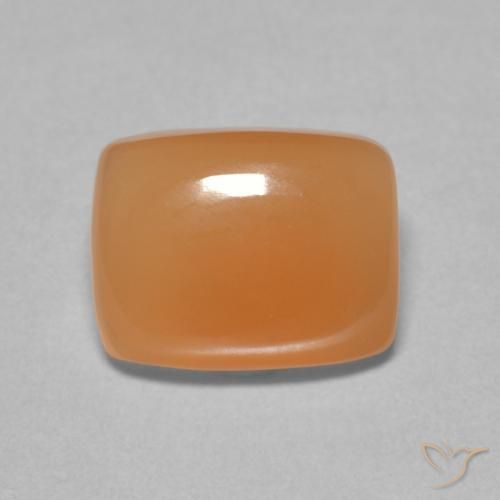 2.02ct Naturel Orange rougeâtre Pierre de lune, Coussin, Translucide