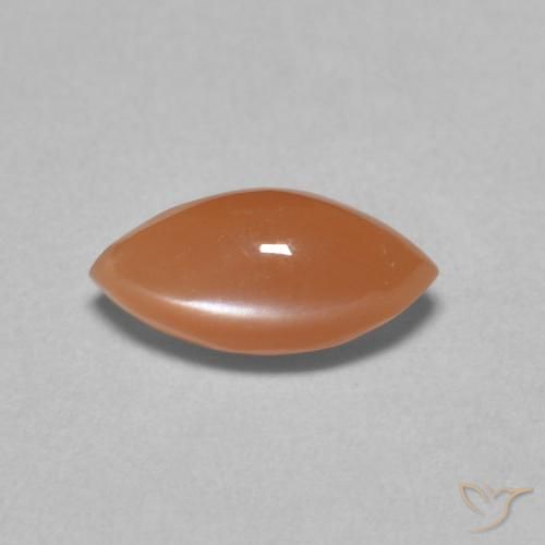 Pierre de lune Orange rougeâtre naturelle Marquise, 1.47 ct, Translucide