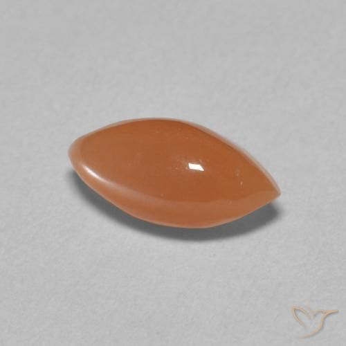 Pierre de lune Orange rougeâtre naturelle Marquise, 1.47 ct, Translucide