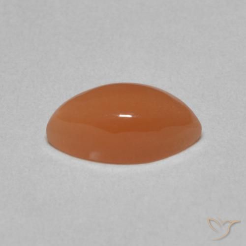 Pierre de lune Orange rougeâtre naturelle Marquise, 1.47 ct, Translucide
