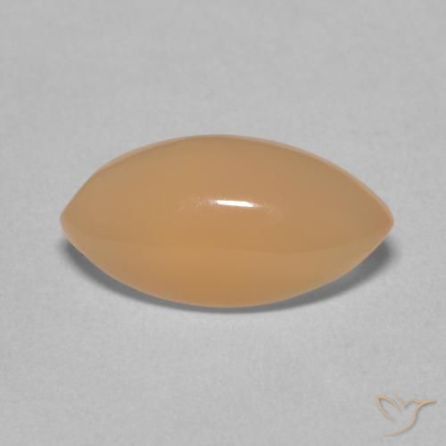 Pierre de lune Medium Light-Orange naturelle Marquise, 2.72 ct, Translucide