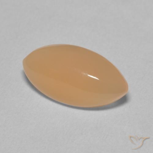 Pierre de lune Medium Light-Orange naturelle Marquise, 2.72 ct, Translucide
