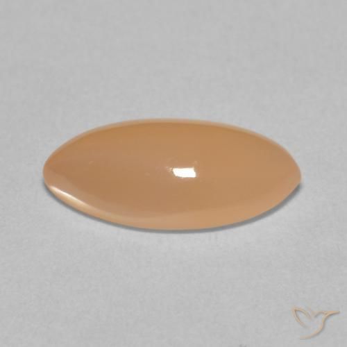 Pierre de lune Medium Light-Orange naturelle Marquise, 2.72 ct, Translucide