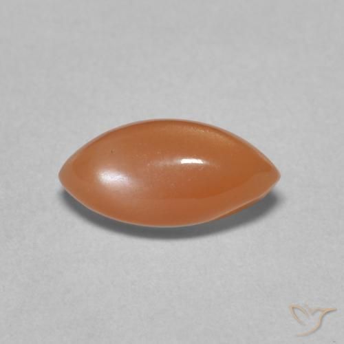 1.45ct Naturel Pêche Orange Pierre de lune, Marquise, Translucide