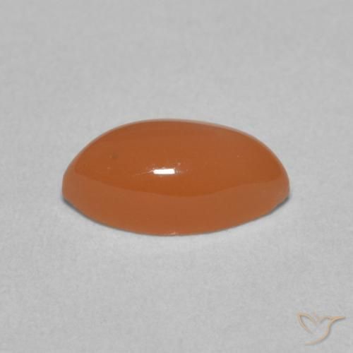 Pierre de lune Pêche Orange naturelle Marquise, 1.45 ct, Translucide