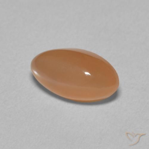 Pierre de lune Pêche Orange naturelle Marquise, 1.33 ct, Translucide