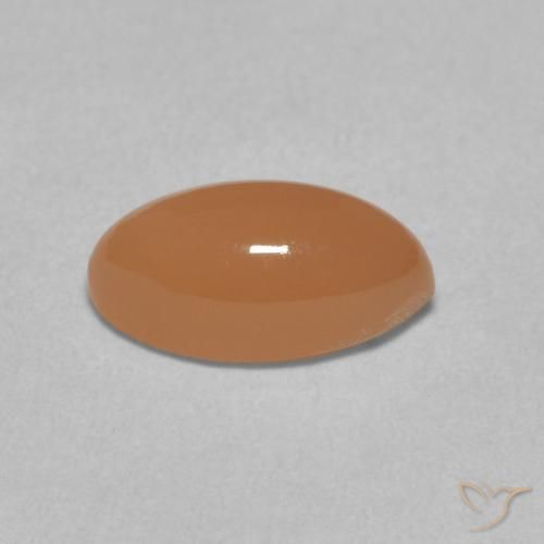 Pierre de lune Pêche Orange naturelle Marquise, 1.33 ct, Translucide