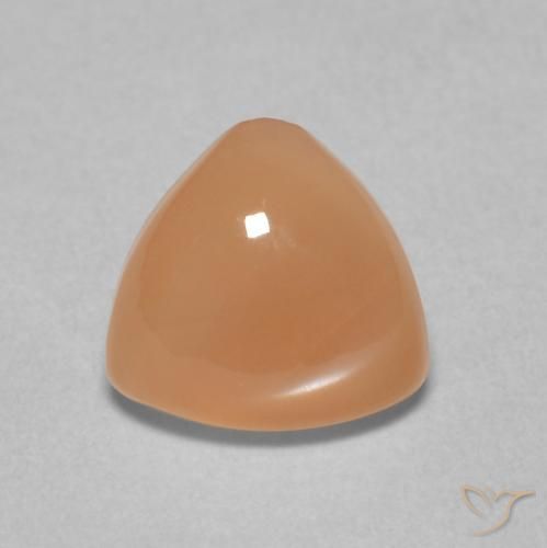 1.40ct Naturel Orange cantaloup Pierre de lune, Trillion, Translucide