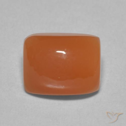 2.66ct Naturel Orange moyen Pierre de lune, Coussin, Translucide