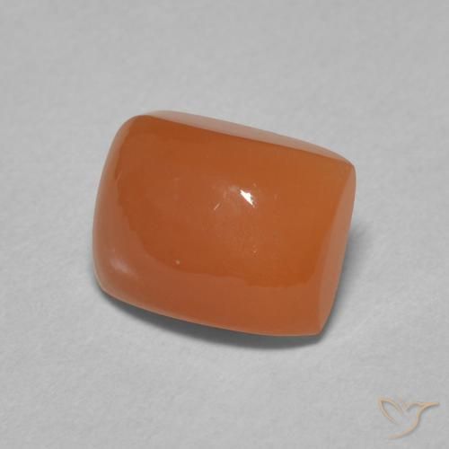 Pierre de lune Orange moyen naturelle Coussin, 2.66 ct, Translucide