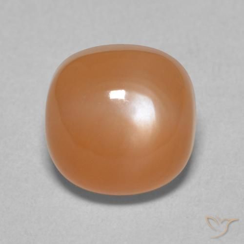 2.36ct Naturel Orange clair Pierre de lune, Coussin, Translucide
