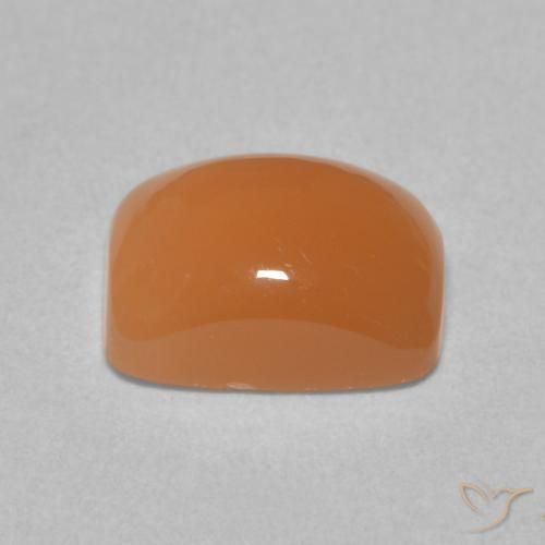 Pierre de lune Pêche Orange naturelle Coussin, 2.46 ct, Translucide
