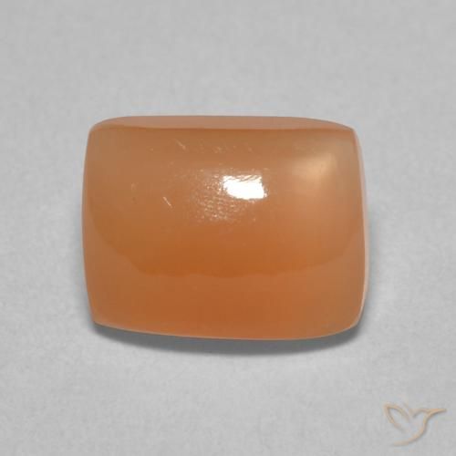 2.42ct Naturel Orange cantaloup Pierre de lune, Coussin, Translucide