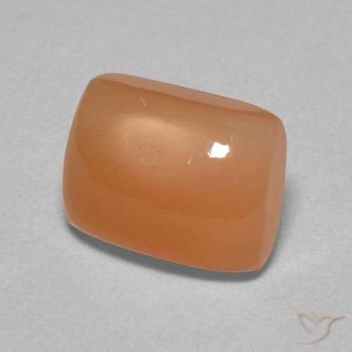 Pierre de lune Orange cantaloup naturelle Coussin, 2.42 ct, Translucide