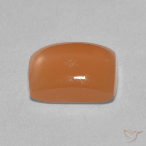 Pierre de lune Orange cantaloup naturelle Coussin, 2.42 ct, Translucide
