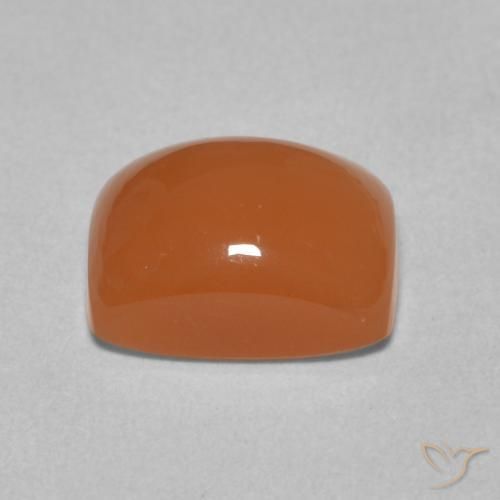 Pierre de lune Orange moyen naturelle Coussin, 2.75 ct, Translucide