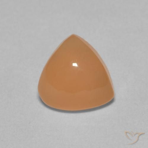 1.61ct Naturel Orange cantaloup Pierre de lune, Trillion, Translucide