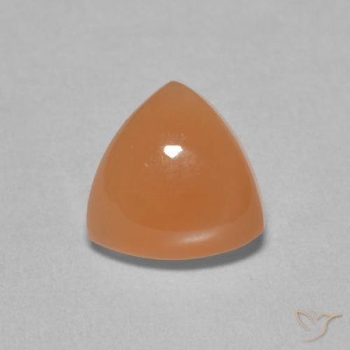 Pierre de lune Orange rougeâtre naturelle Trillion, 1.71 ct, Translucide