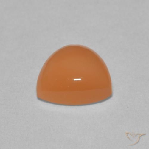 Pierre de lune Orange rougeâtre naturelle Trillion, 1.71 ct, Translucide