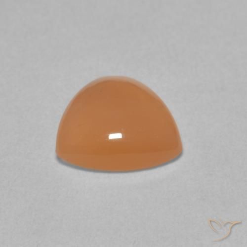 Pierre de lune Pêche Orange naturelle Trillion, 1.50 ct, Translucide
