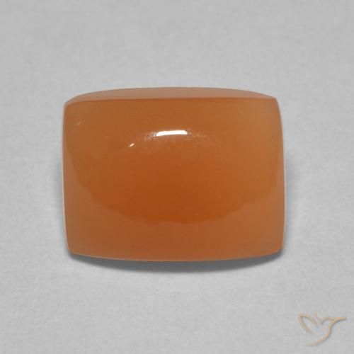 2.26ct Naturel Orange rougeâtre Pierre de lune, Coussin, Translucide