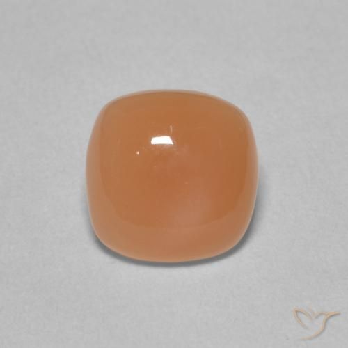 1.65ct Naturel Orange clair Pierre de lune, Coussin, Translucide