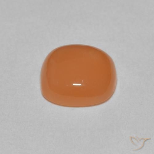 Pierre de lune Orange clair naturelle Coussin, 1.65 ct, Translucide