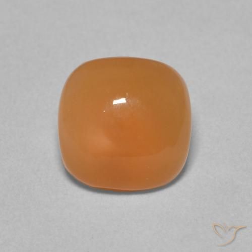 2.00ct Naturel Orange clair Pierre de lune, Coussin, Translucide