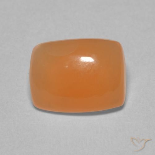 Pierre de lune Orange moyen naturelle Coussin, 2.05 ct, Translucide