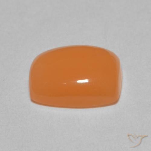Pierre de lune Orange moyen naturelle Coussin, 2.05 ct, Translucide