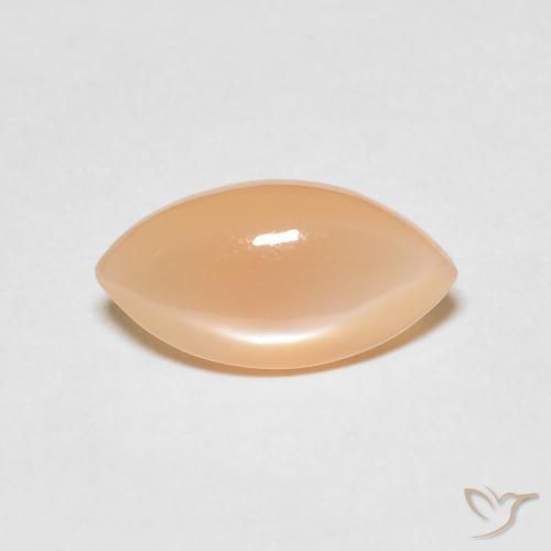 2.45ct Naturel Medium Light-Orange Pierre de lune, Marquise, Translucide