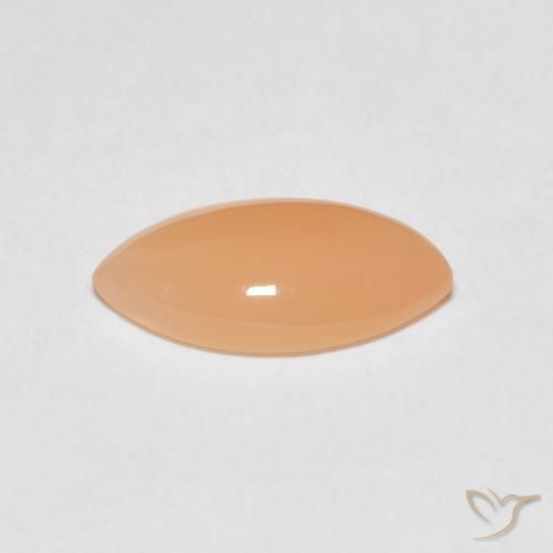 Pierre de lune Medium Light-Orange naturelle Marquise, 2.45 ct, Translucide