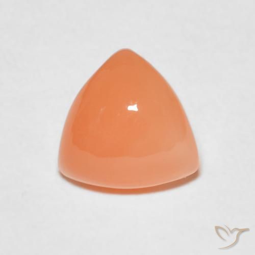 Pierre de lune Orange clair naturelle Trillion, 1.80 ct, Translucide