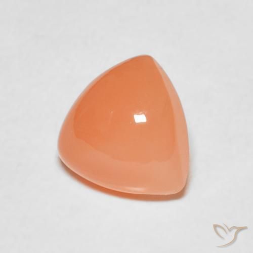 Pierre de lune Orange clair naturelle Trillion, 1.80 ct, Translucide