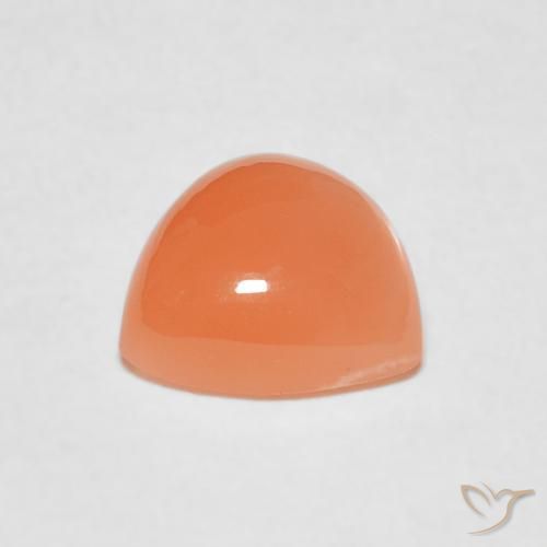 Pierre de lune Orange clair naturelle Trillion, 1.80 ct, Translucide