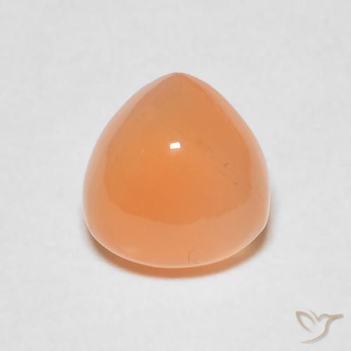 1.85ct Naturel Medium Light-Orange Pierre de lune, Trillion, Translucide