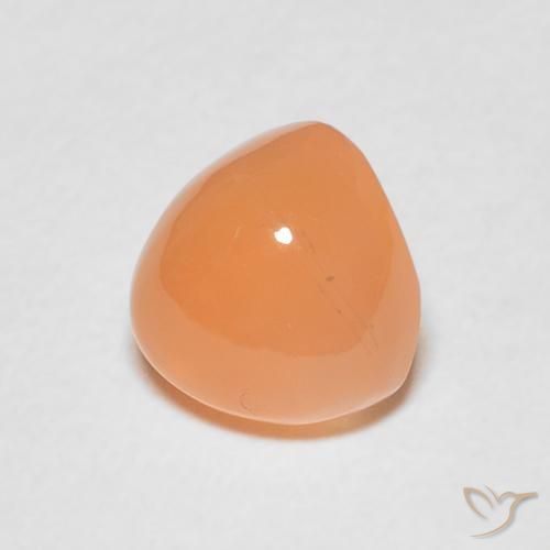 Pierre de lune Medium Light-Orange naturelle Trillion, 1.85 ct, Translucide