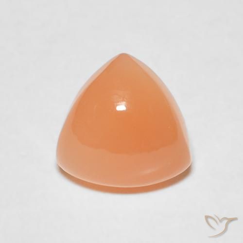 1.77ct Naturel Pêche Orange Pierre de lune, Trillion, Translucide