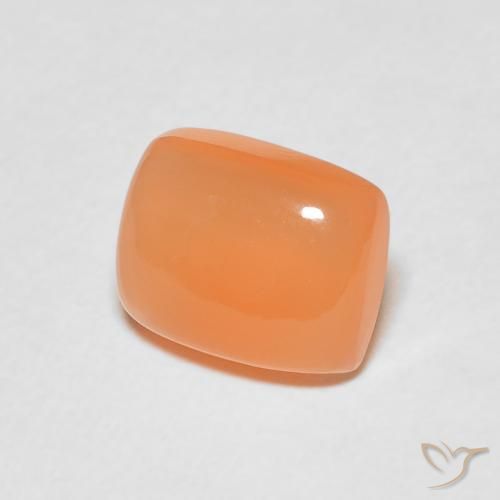 Pierre de lune Orange moyen naturelle Coussin, 2.51 ct, Translucide