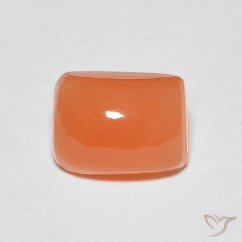 2.26ct Naturel Orange foncé Pierre de lune, Coussin, Translucide