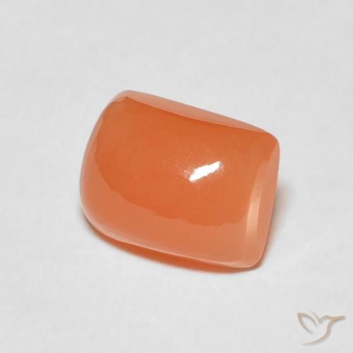 Pierre de lune Orange foncé naturelle Coussin, 2.26 ct, Translucide