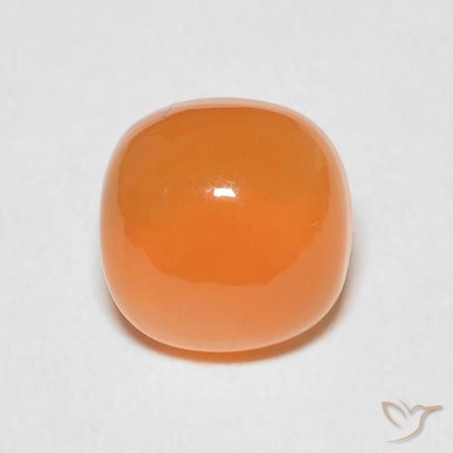 2.41ct Naturel Orange rougeâtre Pierre de lune, Coussin, Translucide