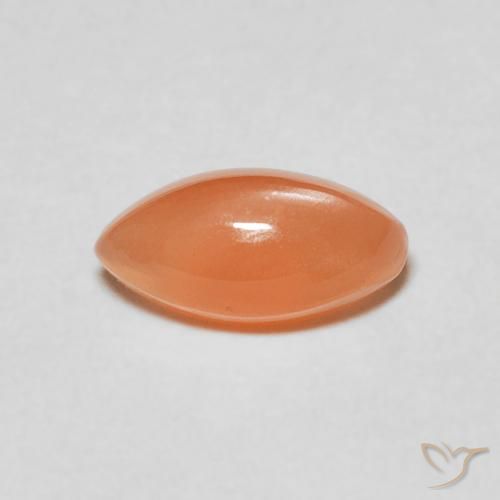 Pierre de lune Orange clair naturelle Marquise, 1.09 ct, Translucide