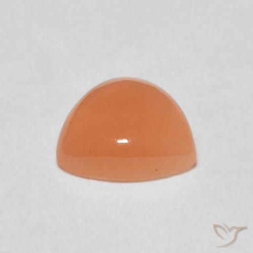 Pierre de lune Orange clair naturelle Trillion, 1.38 ct, Translucide