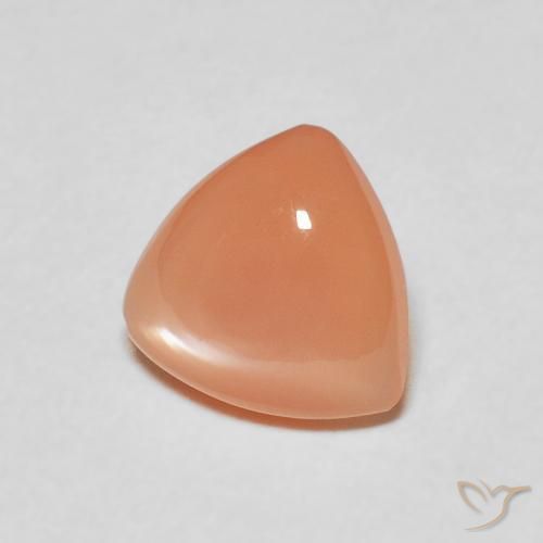 Pierre de lune Orange clair naturelle Trillion, 1.36 ct, Translucide