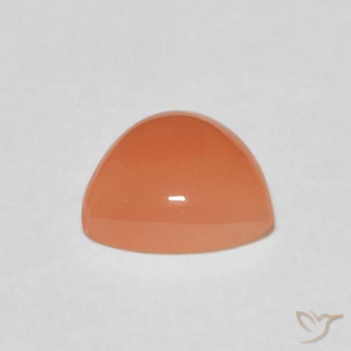 Pierre de lune Orange clair naturelle Trillion, 1.36 ct, Translucide